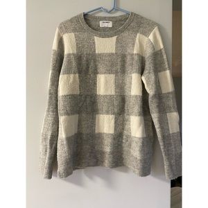 Old Navy Buffalo Plaid Sweater-grey